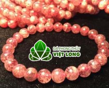 Vòng thạch anh lưu linh dâu tây vip