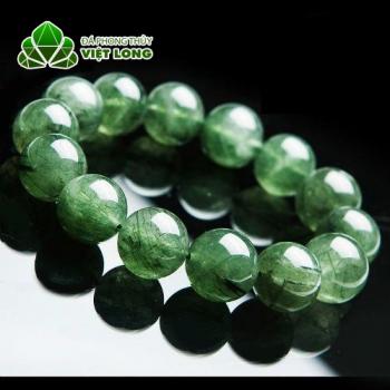 Vòng đá thạch anh tóc xanh 